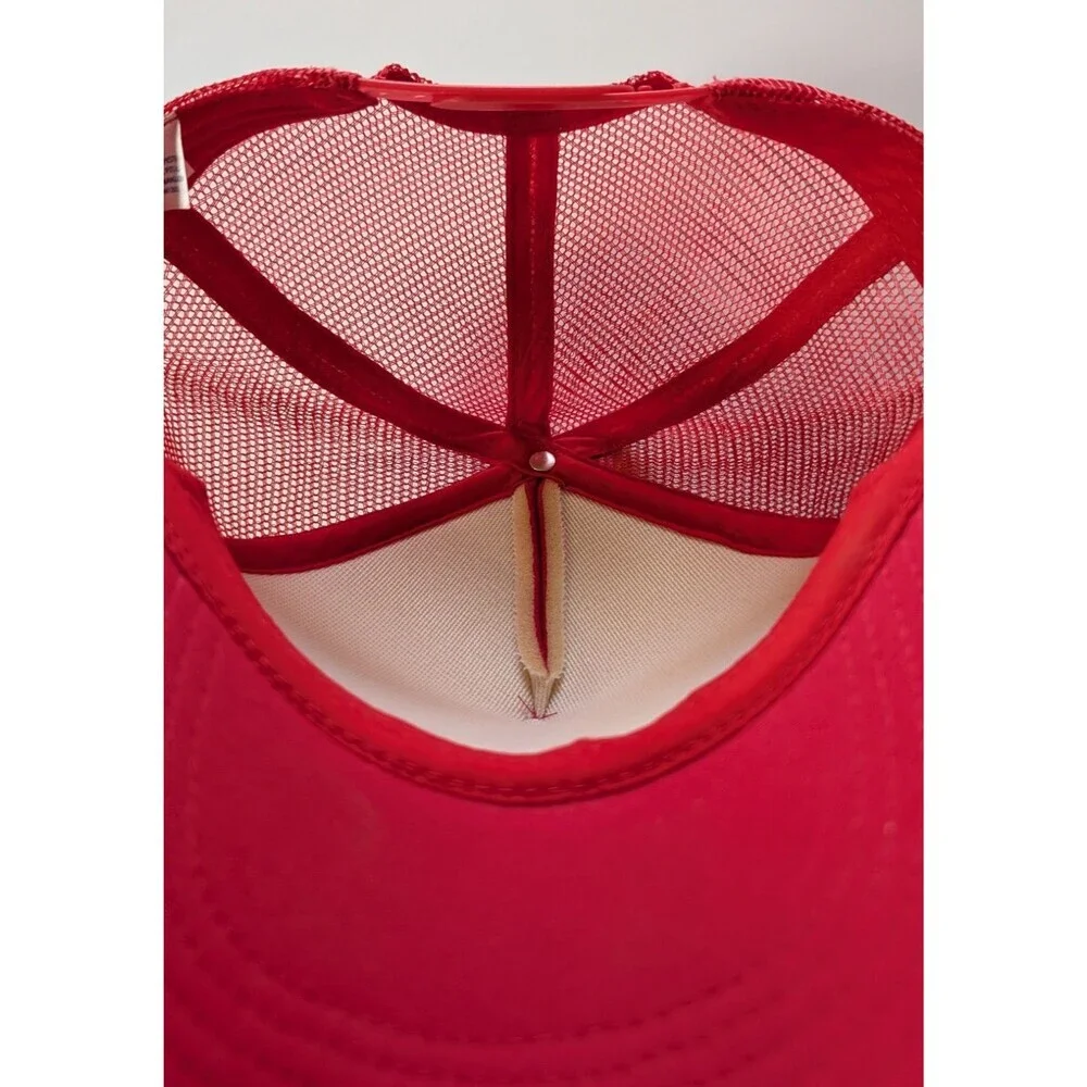 OU Oklahoma Sooners Red Mesh Snapback Trucker Hat Glitter Chenille Patches